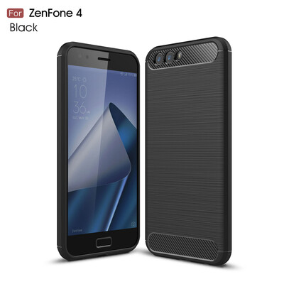 

Goowiiz Phone Case For ASUS ZenFone 4 ZE554KL Fashion Slim Carbon Fiber TPU Soft Silicone Prevent falling