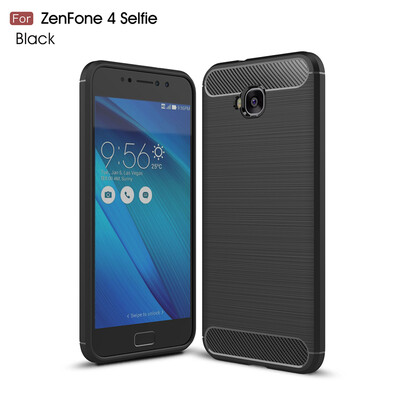 

Goowiiz Phone Case For ASUS ZenFone 4 Selfie ZD553KL Fashion Slim Carbon Fiber TPU Soft Silicone Prevent falling