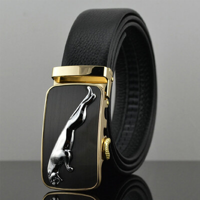 

Мужские неподдельные кожаные пояса Мужчины Cowskin кожаный пояс Автоматическая пряжка Дизайнер одежды Высокое качество Мужские ремни