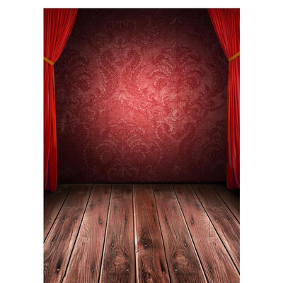 

Red Curtain Photo Backdrop 57FT Vinyl Fabric Cloth Digital Printing Photo Background s-1014