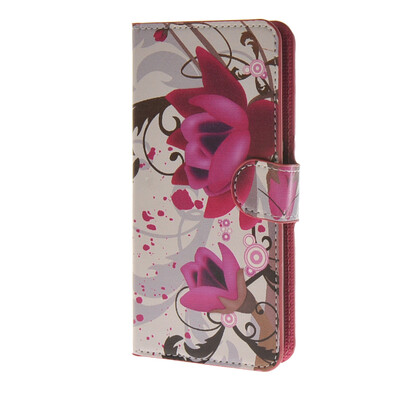 

MOONCASE Flower style Leather Wallet Flip Card Slot Stand Pouch Case Cover for HTC Desire 620 A03