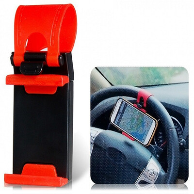 

WF - 400 Car Steering Wheel Fitted Phone Socket Holder Convenient Smartphone Holder
