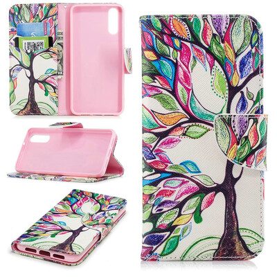 

BEFOSPEY Painting PU LeatherSoft TPU Card Slot Stand Wallet Case For Huawei P2058"