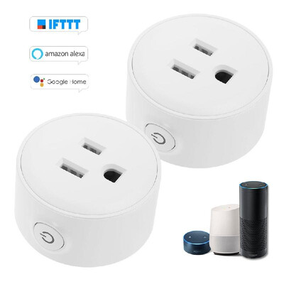 

Mini Wifi Smart Socket with Bulgy OnOff Button Smart Alexa Outlet Support APP Remote Control Timing Function Voice Control for Am
