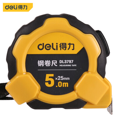 

Deli deli 5 m plastic self-locking steel tape measure box scale telescopic ruler meter metric 5m25mm DL3797