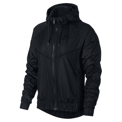 

Nike NIKE Womens Casual Windrunner Hoodie Jacket WR JKT Windbreaker 883496-010 Black L Code