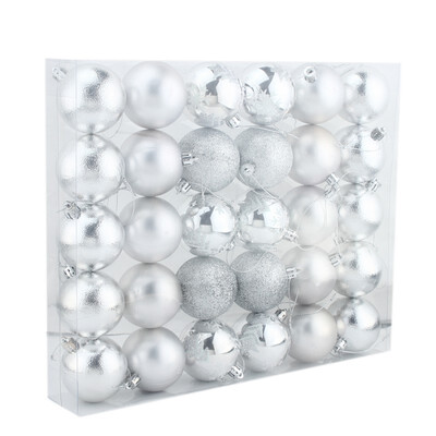 

30PCS/BOX Christmas Round Balls Decorations Baubles Party Wedding Ornament 58mm