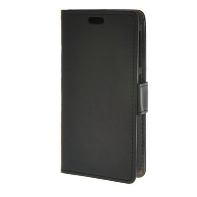 

MOONCASE Vivid colors Leather Wallet Card Slot Bracket Back Case Cover for HTC Desire 320 D320 Black
