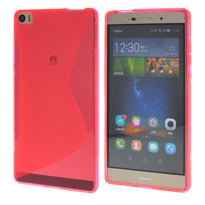 

MOONCASE Huawei P8 Max Дело S - линия Гибкая Прочный силиконовый гель ТПУ Тонкий чехол для Huawei Ascend P8 Max ярко-розовый