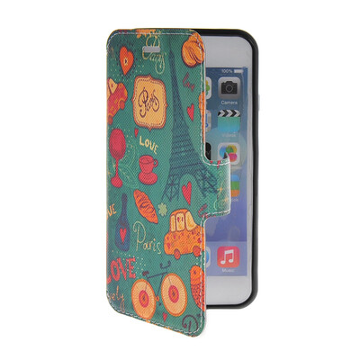 

MOONCASE Cute Pattern Leather Side Flip Wallet Card Slot Pouch Stand Shell Back Case Cover For Apple iPhone 6 ( 4.7 inch )