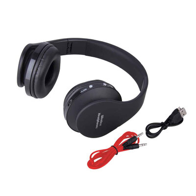 

Foldable Wireless Stereo Bluetooth Headset For iPhone Cellphone PC Laptop Black