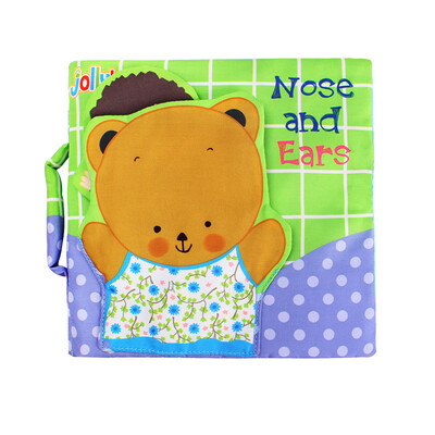 

Jollybaby three-dimensional cloth book early education 6-12 months baby 0-1-3 years old baby educational toys tear not bad Doyas nose&ear cloth book