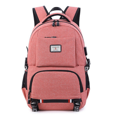 

Male USB Charging Backpack for Young Girls&Boys Travel Korean Student Bag Leisure Travel Large Capacity Computer Bag