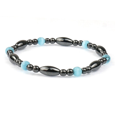 

Магнитный браслет для похудения Потеря веса Гематит Bangles Целебные шарики Растяжка Похудеть Мужчины Женщины