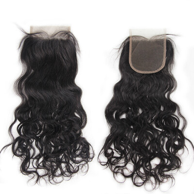 

NamiHair Wholesale Price Natural Water Wave 4x4 Lace Closure Brazilian Virgin Human Hair Free Part Remy Human Hair