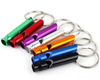 

Survival Whistle Key Chain Mixed Lots 5 Pcs Convenient Aluminum Fashion Camping