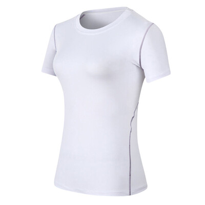 

Quick Dry Compression T-Shirt Women Training Sports Running Clothing Yoga Short