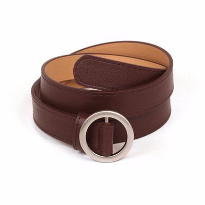 

Women Trendy Round Buckle Fine Concise Fashion And Leisure Canvas Belt