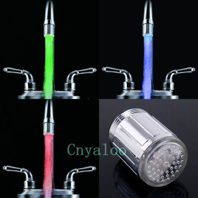 

MyMei Multicolor Changing LED Light Faucet Mixer Tap Kitchen Bathroom Automatic