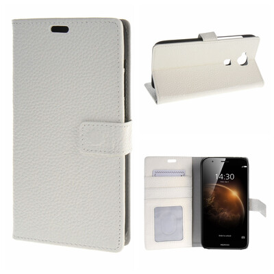 

MOONCASE Huawei Ascend G8 ЧЕХОЛ ДЛЯ Flip Wallet Card Slot Stand Leather Folio Pouch White 02