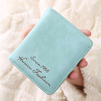 

Candy Color Buckle Student Scrub Multi-Card Paragraph Wallet Bag Simple Women Short Wallet