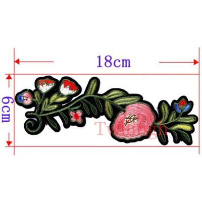 

1 Pcs Top Patches Iron-on Sew-on Red Rose Flower Embroidery Patch Motif Applique Children Women DIY Clothes Sticker Wedding
