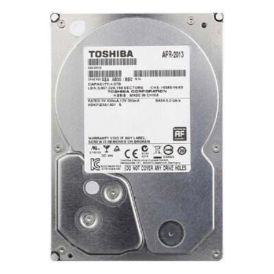 

TOSHIBA 4TB Video Surveillance HDD Internal Hard Disk Drive 5400 RPM SATA 6Gbs 35-inch 128MB Cache MD04ABA400V for DVR NVR CCTV