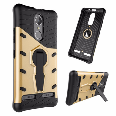 

Goowiiz Phone Case For Lenovo K6K6 Power Luxury Armor TPUPC Silicone Hard Bracket Prevent falling