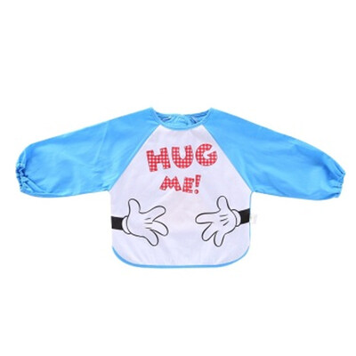 

Jingdong Supermarket] Disney baby dinners children anti-dressing sleeves waterproof cover clothing dark blue 110
