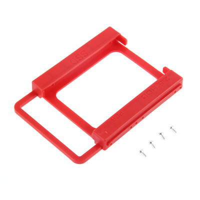 

2.5 to 3.5 SSD HDD Notebook Hard Disk Drive Mounting Bracket Adapter Holder Red