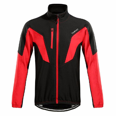 

TOMSHOO Mens Winter Thermal Fleece Cycling Jacket Outdoor Sport Long Sleeve Windproof Coat MTB Bike Bicycle Riding Clothes Sports