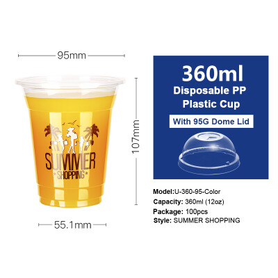 

Free Shipping 12oz-22oz Clear Plastic PP Cups with Dome & Flat Lids for Juice Tea Milk Iced Coffee Bubble Boba Smoothie 100pcs