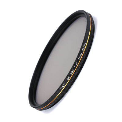 

C & C DC MRC CPL 72mm ultra-thin multi-layer waterproof coating personalized gold ring polarizer pressure dark sky to eliminate reflective