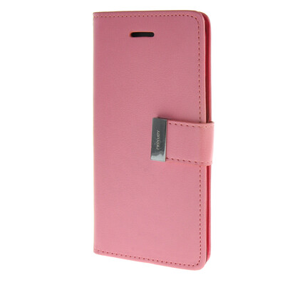 

MOONCASE Case for HTC One M9 Flip Leather Wallet Card Slot Bracket Back Cover Pink