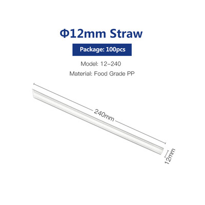 

OTOR 100pcs Disposable PP Plastic Straw for Plastic Cup&Paper Cup Hot Cold Coffee Juice Drink Cup