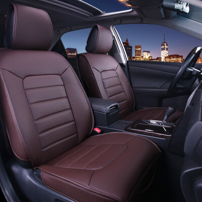 

BOOST leather car seat car seat cover five four seasons universal pearl cotton head pillow lumbar pillow luxury four seasons cushion set brown