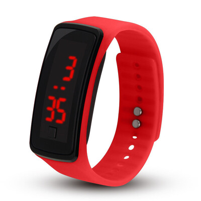 

Silicone LED Digital Watches Bracelet Wristwatch For Kids Clock Womens Digital Wrist Watch Sport Student