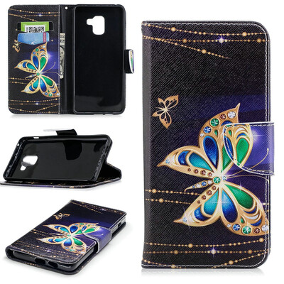 

BEFOSPEY Painting PU LeatherSoft TPU Card Slot Stand Wallet Case For Samsung Galaxy A860"2018