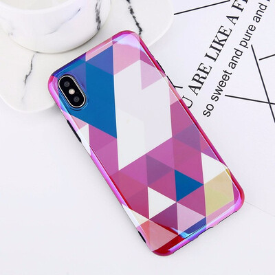 

Blu-ray Laser Gradient Case Love Heart Phone Cases For iPhone 6 6S 7 8 Plus