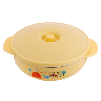 

Mitha Matyz Baby Binaural Stainless Steel Bowl Baby Fetop Cover Breath Bowl 300ml MZ-0867