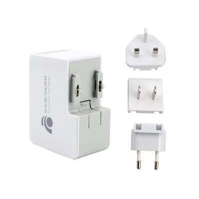 

Путешествия Подключите адаптеры, sourcingbay 2.4а / 12w 2-USB зарядное устройство со съемными International UK + ЕС + нас для Iphone 6с / 6/6 Plus, Ipad 2 / воздуха мини 3, Galaxy S6 / S6 Край / плюс