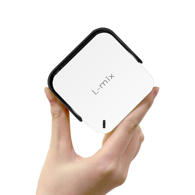 

L-mix P12 Portable Projector Mini Pocket Projector Home Mini Mobile Phone with Same Screen Comes with System Trapezoidal Correction Built-in Speaker Black