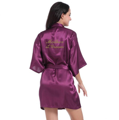 

Mother of the Groom Robe Wedding Silk Satin Dressing Gown Sleepwear Bathrobe New