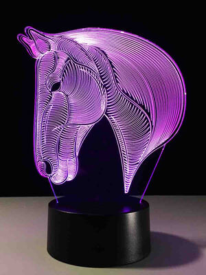 

AINA 16 color horse head night light