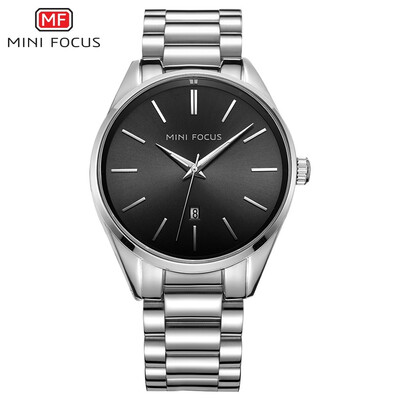 

MINI FOCUS Fashion Business Stainless Steel Strap Men Quartz Watch MF0050G