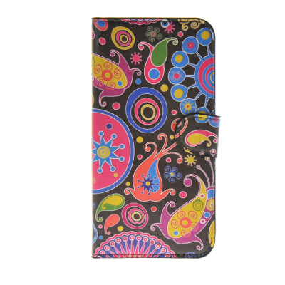 

MOONCASE Flower style Leather Side Flip Wallet Card Slot Stand Pouch ЧЕХОЛ ДЛЯ Samsung Galaxy S6 Edge