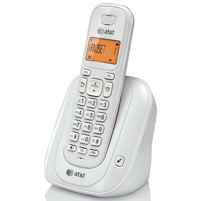 

AT & T EL31109W Цифровая беспроводная телефонная рамная машина Single Speaker Handsfree Backlit Home Office Fixed Wireless Phone Host White