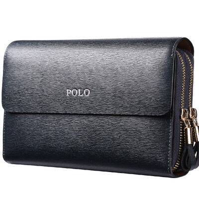 

Мужская сумка из натуральной кожи cowhide для мужчин POLO 25001-3 богатая синяя