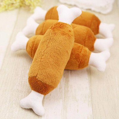

Hot Velvet Pet Dog Cat Chicken Legs Plush Tosy Interactive Sound Toys Pet Supplies Dog Plush