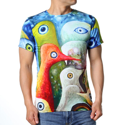 

Mens Fashion Casual Printing Tops Short Sleeved O-Neck Pullover Slim Fit T-Shirts